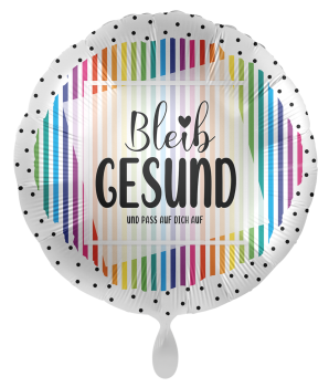 Folienballon - Bleib gesund und pass auf dich auf - ø 43cm